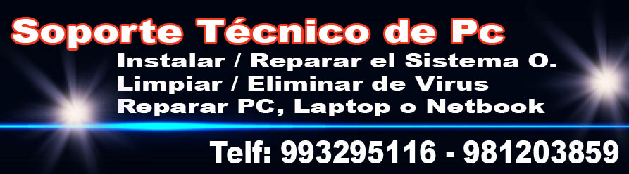 Soporte Técnico de pc a Domicilio 24h